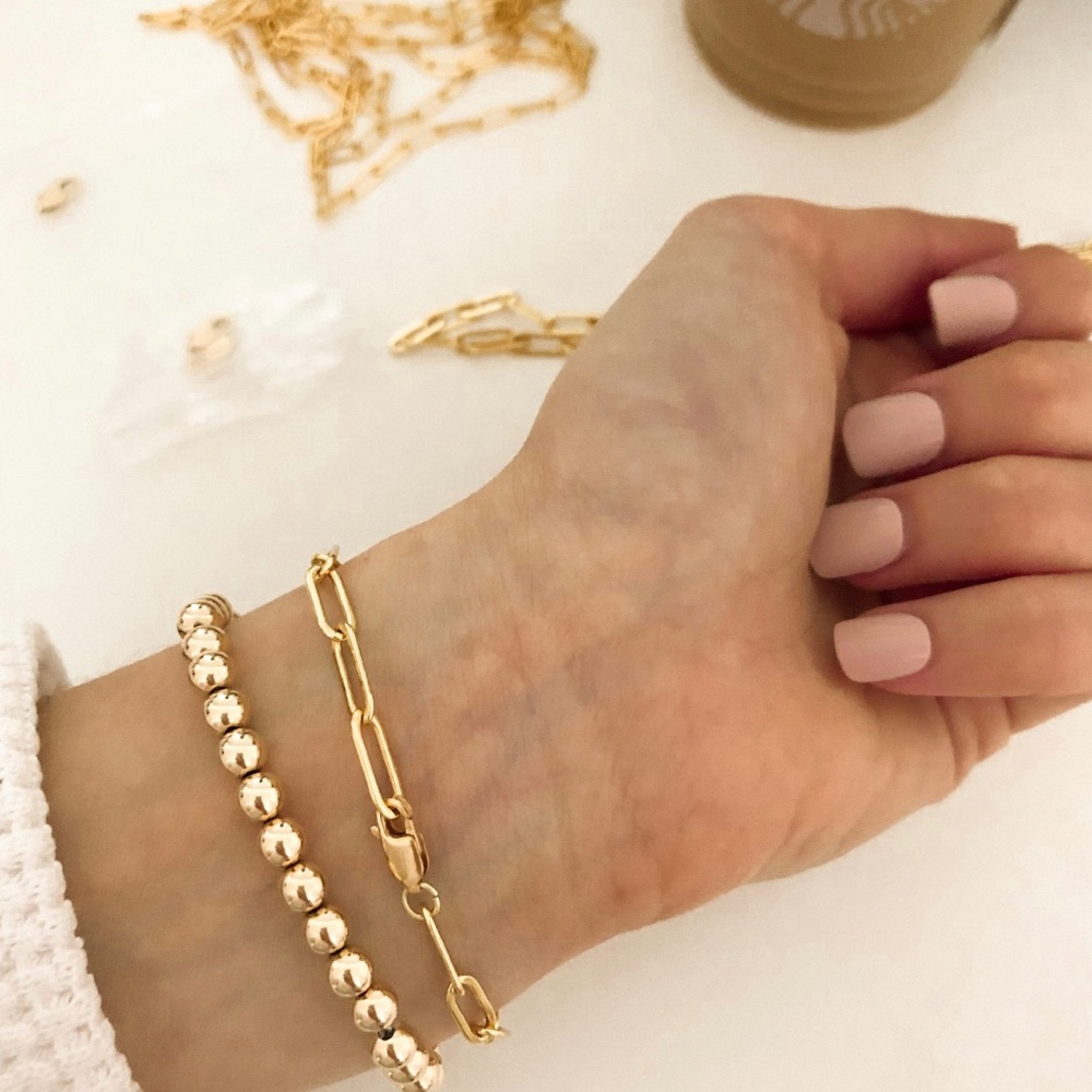 🎉HP🎉 Paper Clip Bracelet |14k Gold Filled - Picture 3 of 6